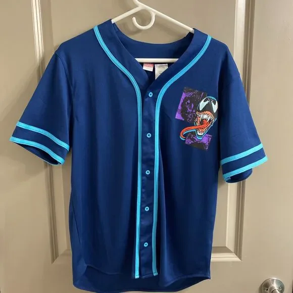 Marvel Venom Baseball Jersey Men’s Medium - Picture 1 of 9